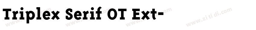 Triplex Serif OT Ext字体转换